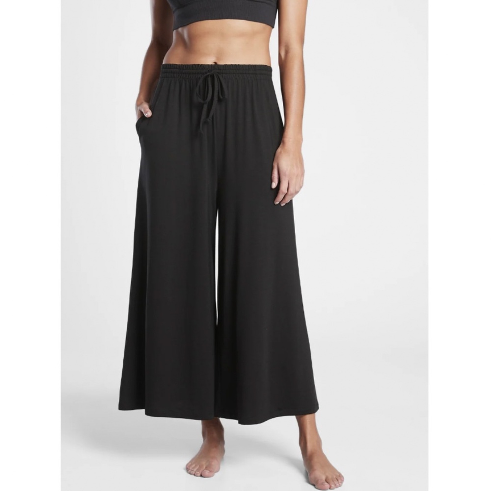 Athleta Black Nighttime Bliss Sleep Wide Leg Crop Pajama Pant